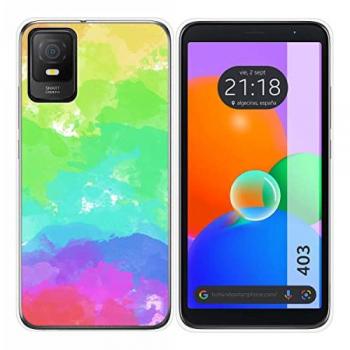 Funda de Silicona Transparente Personalizada para TCL 403 con Diseño Acuarela 03