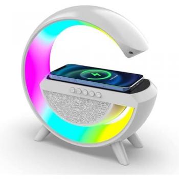 Altavoz Bluetooth Portátil Klack® con Lámpara de Mesa y Cargador Inalámbrico Tipo G