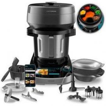 Cecotec Mambo CooKing Unique Robot de Cocina Multifunción 2200W con Dispensador de Alimentos, Jarra de 4.5L, 45 Funciones y Accesorios como Vaporera y Pala para