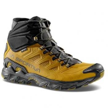 Botas Trail Running de hombre Ultra Raptor II Mid Leather GTX La Sportiva - GORE-TEX, color amarillo oscuro y negro, talla 40
