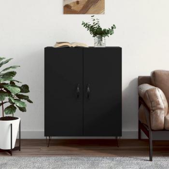 Aparador de madera de ingeniería 69,5x34x90 cm - Mueble de Almacenaje de Salón, Buffet para salón, Armario Auxiliar, Armario de Almacenamiento en color negro