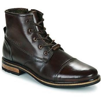 Botas de hombre Bugatti 'Marcello I' en piel con cierre de cremallera, marrón oscuro, tallas 40-46