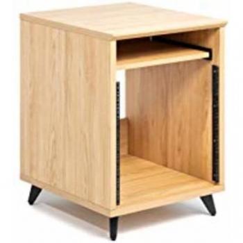 Gator Elite 10U Studio Rack Table - Floating Grey Wood