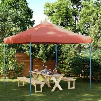 Tienda de campaña plegable Pop-Up terracota 292x292x315 cm