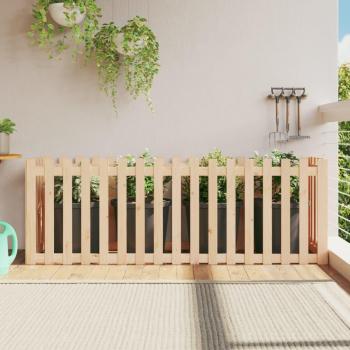 Arriate elevado jardín con valla de madera maciza de pino 200x50x70cm