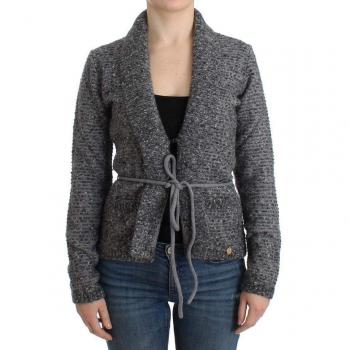 Roberto Cavalli Wool Knitted Cardigan - Gray, Size M, Elegant Design