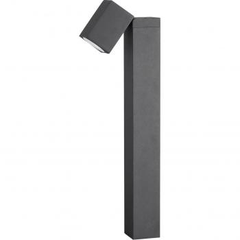 Baliza Othil de Lindby, 50 cm de altura, gris, aluminio, moderna, iluminación para exterior, 1 llama GU10