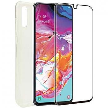 muvit for change Pack Huawei Y6P Funda Cristal Soft+Protector de Pantalla Vidrio Templado Plano