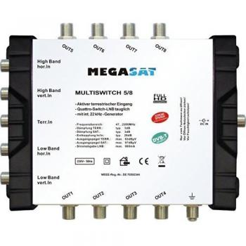 Multiswitch MEGASAT 5/8 - Conmutador de señal para 5 entradas y 8 salidas