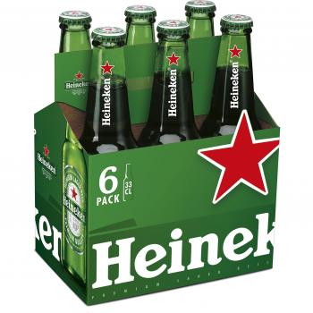 Heineken Cerveza Botellas, 6 x 330ml