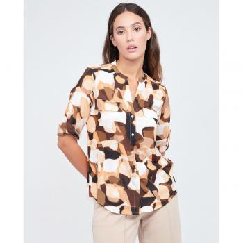 Camisa de mujer Calvin Klein con estampado abstracto de manga larga