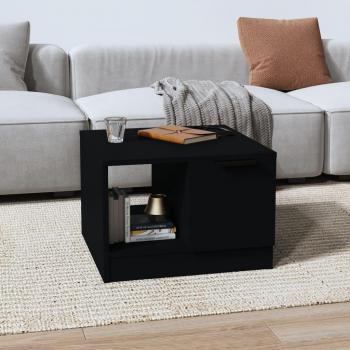 Mesa de salón negra 50x50x36 cm en madera contrachapada multicapa