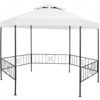 vidaXL Garden Gazebo 323x275x265 cm White 180 g/m²