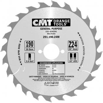 CMT ORANGE TOOLS 291.190.24M Tools, INOX, 190x2.6x30