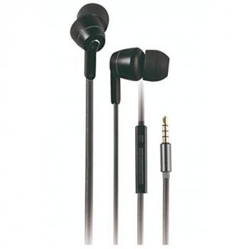 Vivanco 38911 Auriculares con Cable y Micrófono, Funda de Transporte, Manos Libres, Jack 3,5 Chapado en Oro 3 Juegos de Almohadillas
