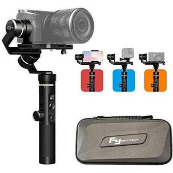 FeiyuTech G6 Plus estabilizador de cardán de Mano de 3 Ejes, se Adapta a cámara sin Espejo, cámara de Bolsillo, GoPro, Smartphone, Carga útil de 800 g, a Prueba de Salpicaduras