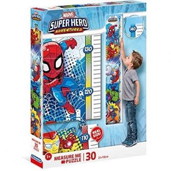 Clementoni- Puzzles Metro 30 Piezas Maxi Superhero, Multicolor