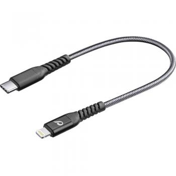 Cable USB 2.0 USB-C a Apple Lightning 0.15 m Negro