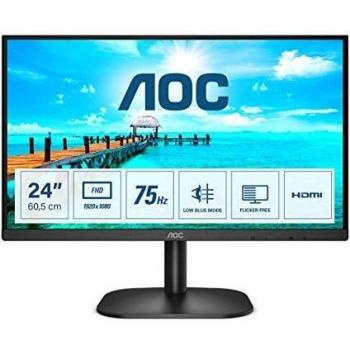 AOC 24B2XDM - Monitor FHD de 24 Pulgadas, 75 Hz, 4 ms, VA, Modo LowBlue, diseño sin Marco