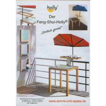 STABIELO - balcón - silla-sombrilla Holly'mat - compartimentos paraguas rojo - con Holly 5 compartimento para radio ajustable 360° MULTI - soporte GVC