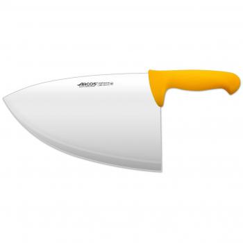 Arcos Serie 2900, Chuletera, Hoja de Acero Inoxidable Nitrum de 280 mm, Mango inyectado en Polipropileno Color Amarillo