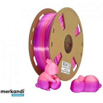 Filamento PLA Seda Arcoíris Rojo/Púrpura 1.75mm 1kg Gembird
