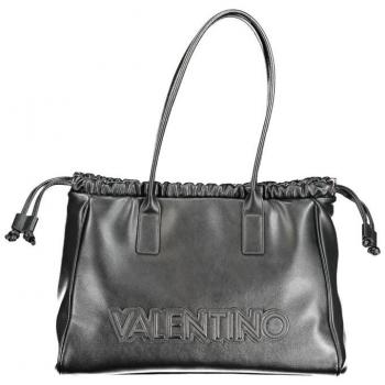 Valentino by Mario Valentino Black Polyethylene Tote Bag with Inner Pocket and Drawstring, Size: ONE SIZE, Female