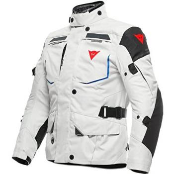 Chaqueta textil de motocicleta Dainese Splugen 3L D-Dry Impermeable Negro Blanco Azul (44)