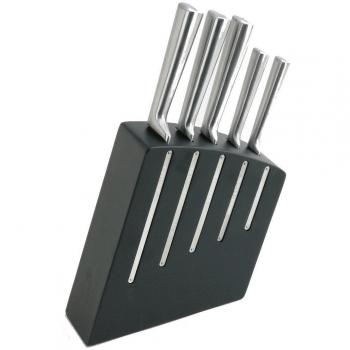 Pradel Jean Dubost - Bloque de Cocina Kimono con Cuchillos de Cocina Ventoux de Acero Inoxidable, 5 Unidades