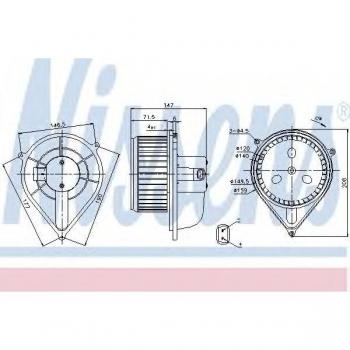 NISSENS Ventilador interior 87128 - Tipo de producto: Ventilador interior; Características: Compatible con sistemas de calefacción y aire acondicionado, diseño eficiente para circulación de aire, fácil instalación, alta durabilidad, bajo nivel de