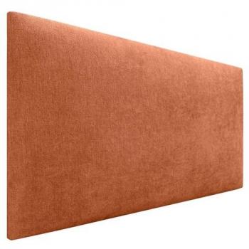 Cabecero Tapizado AQUALINE de Polipiel o Tela Liso 105x50cm en Naranja para Camas 80/90/105