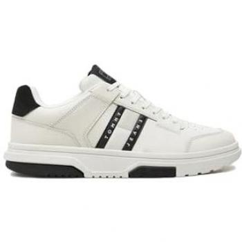 Tommy Jeans The Brooklyn Leather White Low-Top Sneakers for Men