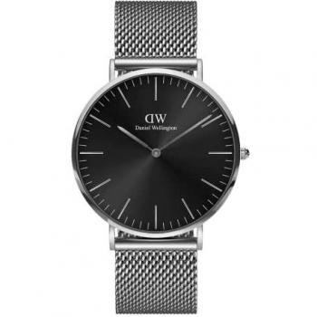 Reloj Daniel Wellington Classic Mesh Onyx 40mm - Acero inoxidable, esfera negra