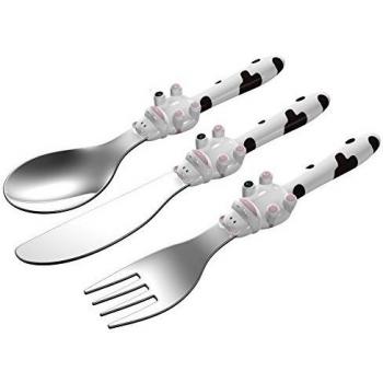 EXZACT - 3 pieza para niños cubertería - 1 x cena cuchillo, 1 x cena tenedor, 1 x cena cuchara
