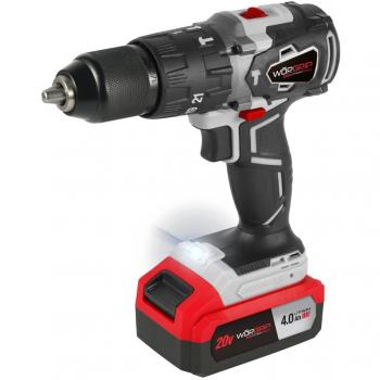 Taladro percutor brushless Worgrip 20V con 1 batería de 4.0Ah