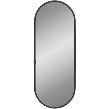 Espejo de pared ovalado negro 40x15 cm, colgante, decoración para dormitorio, habitación, salón, sala de estar, pasillo, tocador, cuarto de baño y entrada