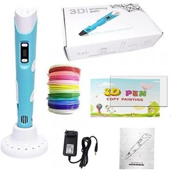 Bolígrafo 3D, Pluma 3D Filamento PLA de 10 Colores, Tapete para 3D Pen Libro de Plantilla de Impresión 3D, Lapiz 3D para Niños y Adultos