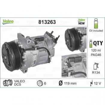 Compresor de aire acondicionado VALEO 813263