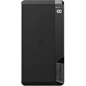 ALOGIC Portable Charger, USB-C 10000mAh Wireless Power Bank Ultimate with Fast Charging, 1 USB C & 1 USB A port, Qi-Charging enabled, Compatible with iPhone, Samsung, iPad and more - Black