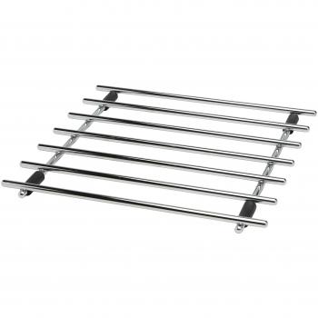 CKB Ltd® cuadrado metal salvamanteles cromado acero – PREMIUM encimera superficie de trabajo Protector Metal alfombrilla para descanso caliente ollas y sartén – 25 x 25 cm