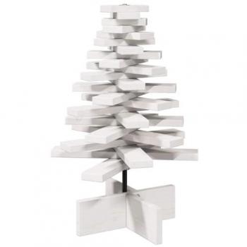 Árbol de Navidad de adorno madera maciza pino blanco 60 cm