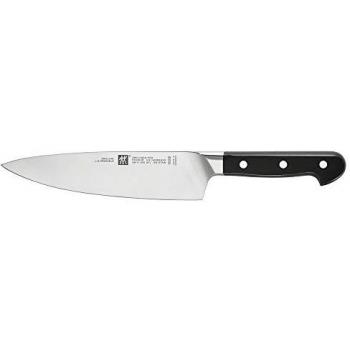 Zwilling Pro - Cuchillo de cocina tradicional, acero, color plateado y negro, 20 x 5 x 5 cm