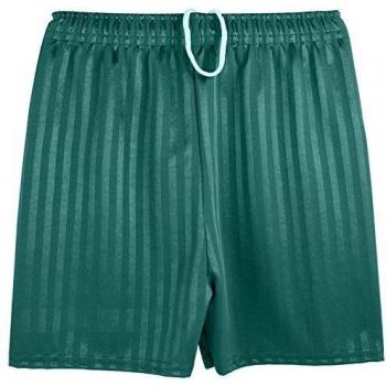 Jóvenes sombra rayas gimnasio deportes juegos de fútbol pantalones cortos, hombre, color Bottle Green, tamaño large