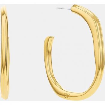 Pendientes Elemental de Acero Dorado Calvin Klein