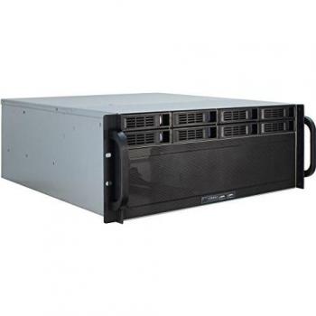Inter-Tech 4U-4408 Estante Negro, Plata - Caja de Ordenador