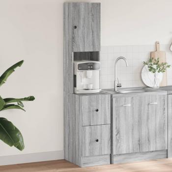 Armario de cocina gris Sonoma 35x50x180cm madera multicapa