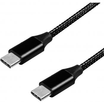 Cable LogiLink USB-C a USB-C 2.0, 0,3 m, negro