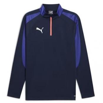Puma Sudadera con Media Cremallera Individualliga 1/4 Zip para Hombre, Deportivo, Multideporte, Poliéster Reciclado, Sostenible, Color Marino (S)