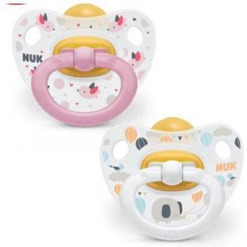 Nuk Chupete Classic Látex Ortodóntico Talla 1 para 0-6 Meses, Pack de 2 Unidades