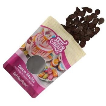 Deco Melts Funcakes Sabor Chocolate Negro - 250 g, Derretible en microondas para caramelos y decoraciones de repostería